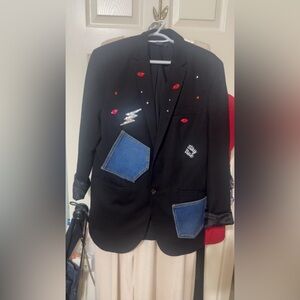 Black Embroidered Women's Jacket